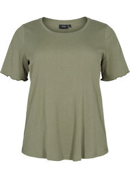 Ribbad t-shirt, Dusty Olive