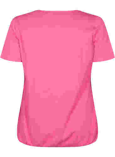 Kortärmad t-shirt i bomull, Shocking Pink, Packshot image number 1