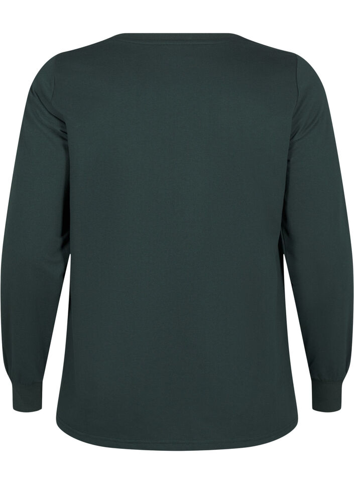 Sweatshirt med spetsdetaljer, Scarab, Packshot image number 1
