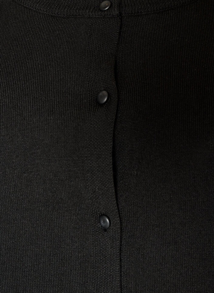 Cardigan med bred spetskant, Svart, Packshot image number 2