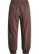 Sweatpants med h&ouml;g midja och fickor, Brun, Packshot image number 1