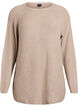 Stickad tr&ouml;ja med diagonalt m&ouml;nster och raglan&auml;rm, Beige, Packshot image number 0