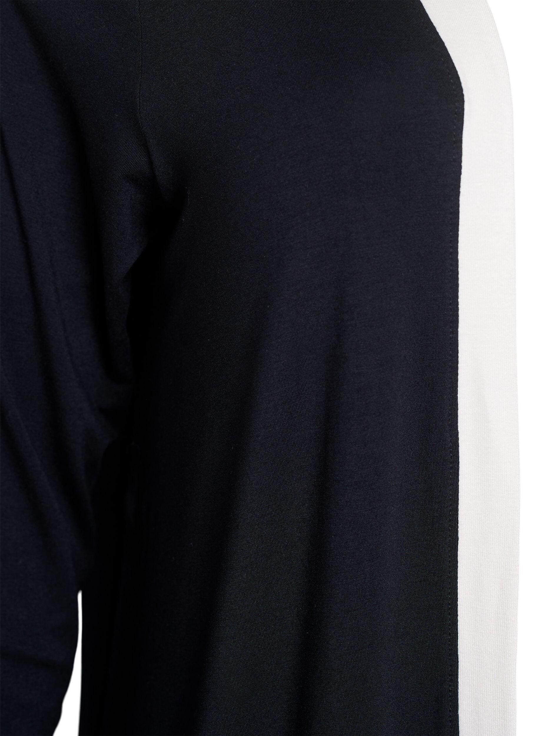 Zizzi Kort kimono i viskos, Svart, Packshot image number 2