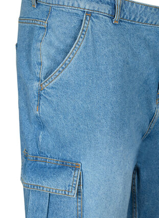 Löst sittande jeans med cargo-fickor, Light blue, Packshot image number 2