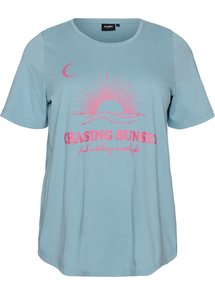 T-shirt med tryck, Bl&aring;, Packshot image number 0
