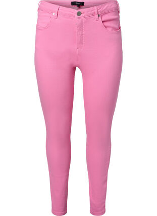 Amy jeans med supersmal passform och hög midja, Rosebloom, Packshot image number 0