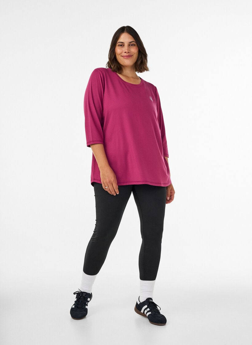 Tr&auml;ningstr&ouml;ja med 3/4 &auml;rmar, Rosa, Model image number 1