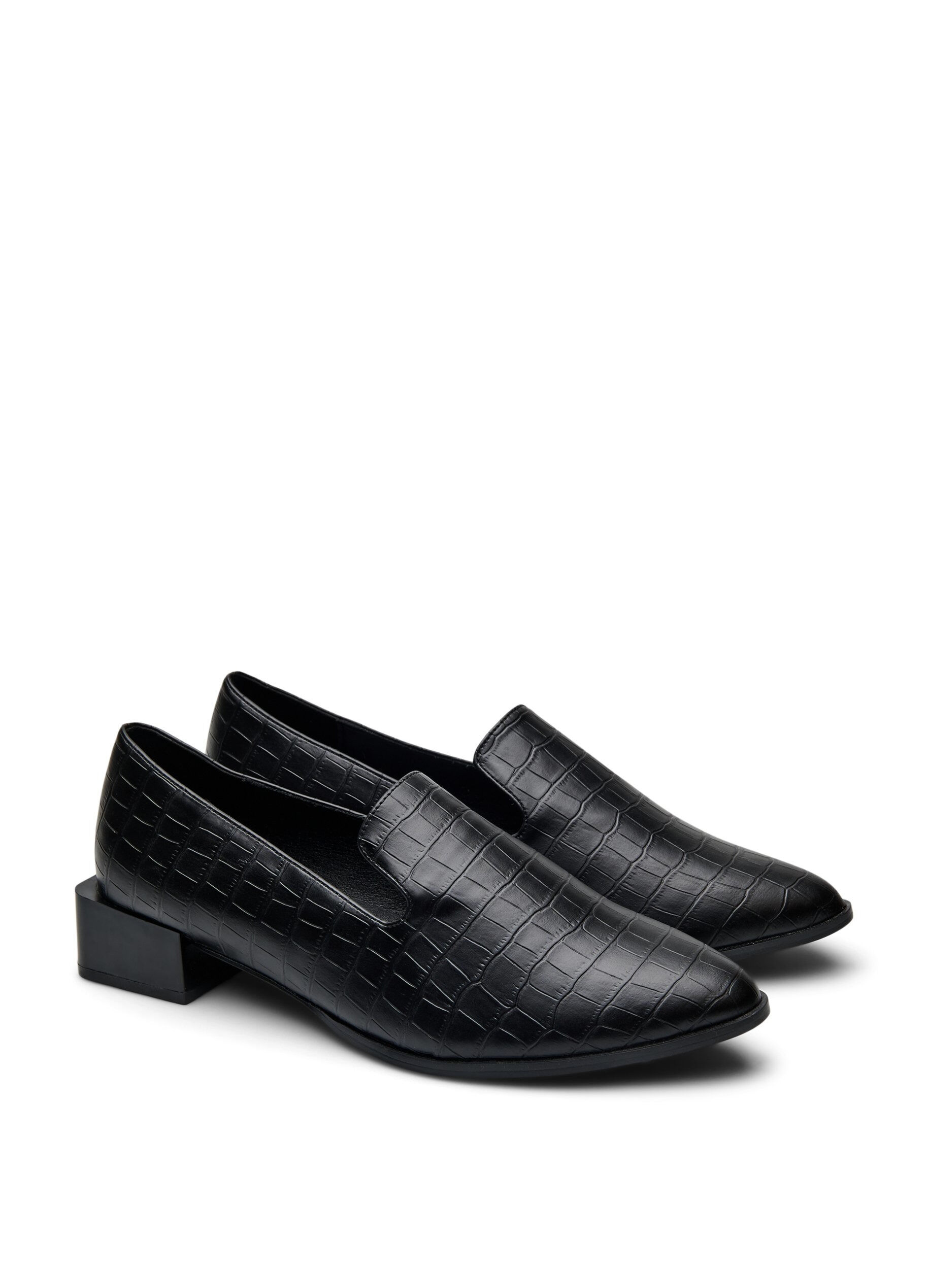Zizzi Wide fit - Loafers med glitter, Svart, Packshot image number 1