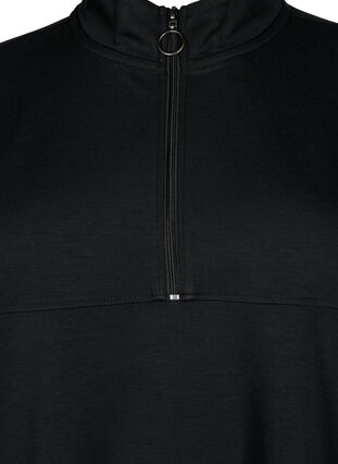 Sweatshirtklänning i modalmix med hög hals, Black, Packshot image number 2