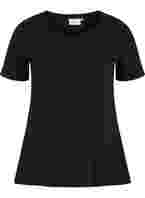 Enfärgad t-shirt i bomull, Black, Packshot