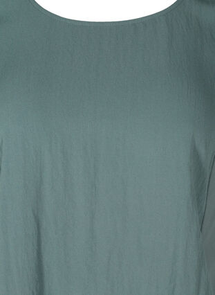 Kortärmad viskosklänning med fickor, Balsam Green, Packshot image number 2