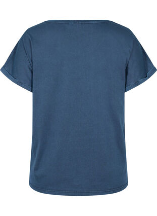 T-shirt i ekologisk bomull med tryck, NavyBlazer Acid Bird, Packshot image number 1
