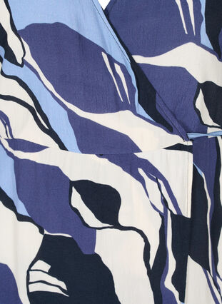 Mönstrad midiklänning med omlott, Blue Abstract AOP, Packshot image number 2
