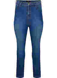 Bea jeans med super slim fit och extra hög midja, Blue denim