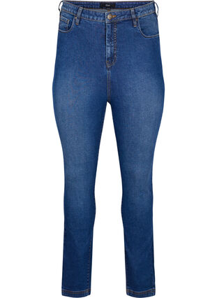 Bea jeans med super slim fit och extra hög midja, Blue denim, Packshot image number 0