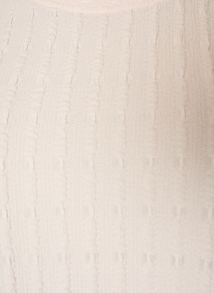 Strukturerad blus med volangkant, Vanilla, Packshot image number 2