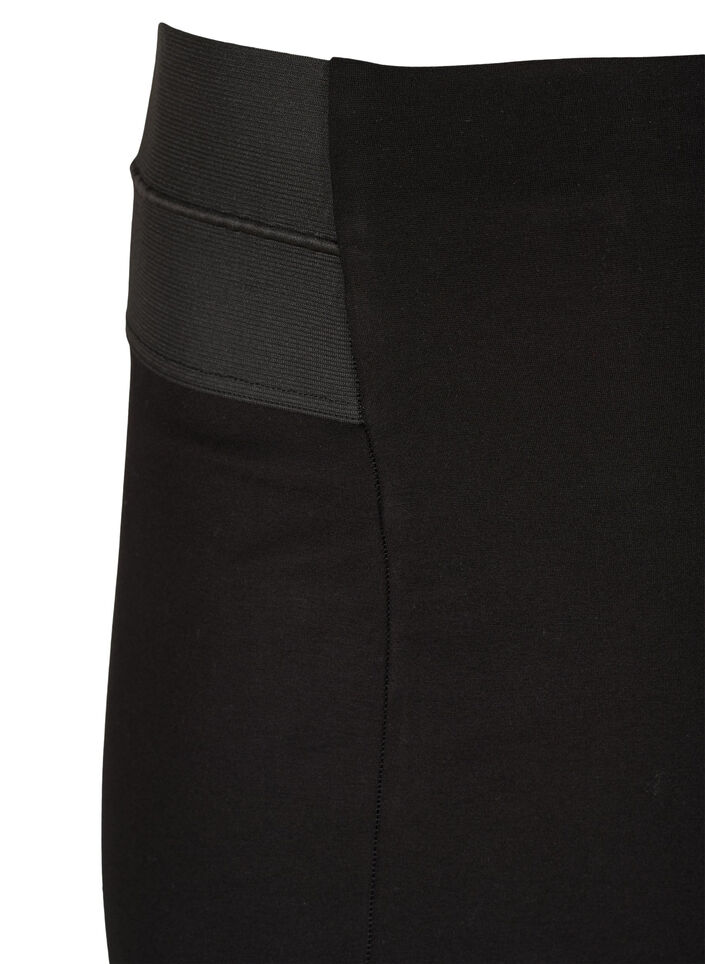 Kroppsn&auml;ra kjol med res&aring;r i midjan, Svart, Packshot image number 2