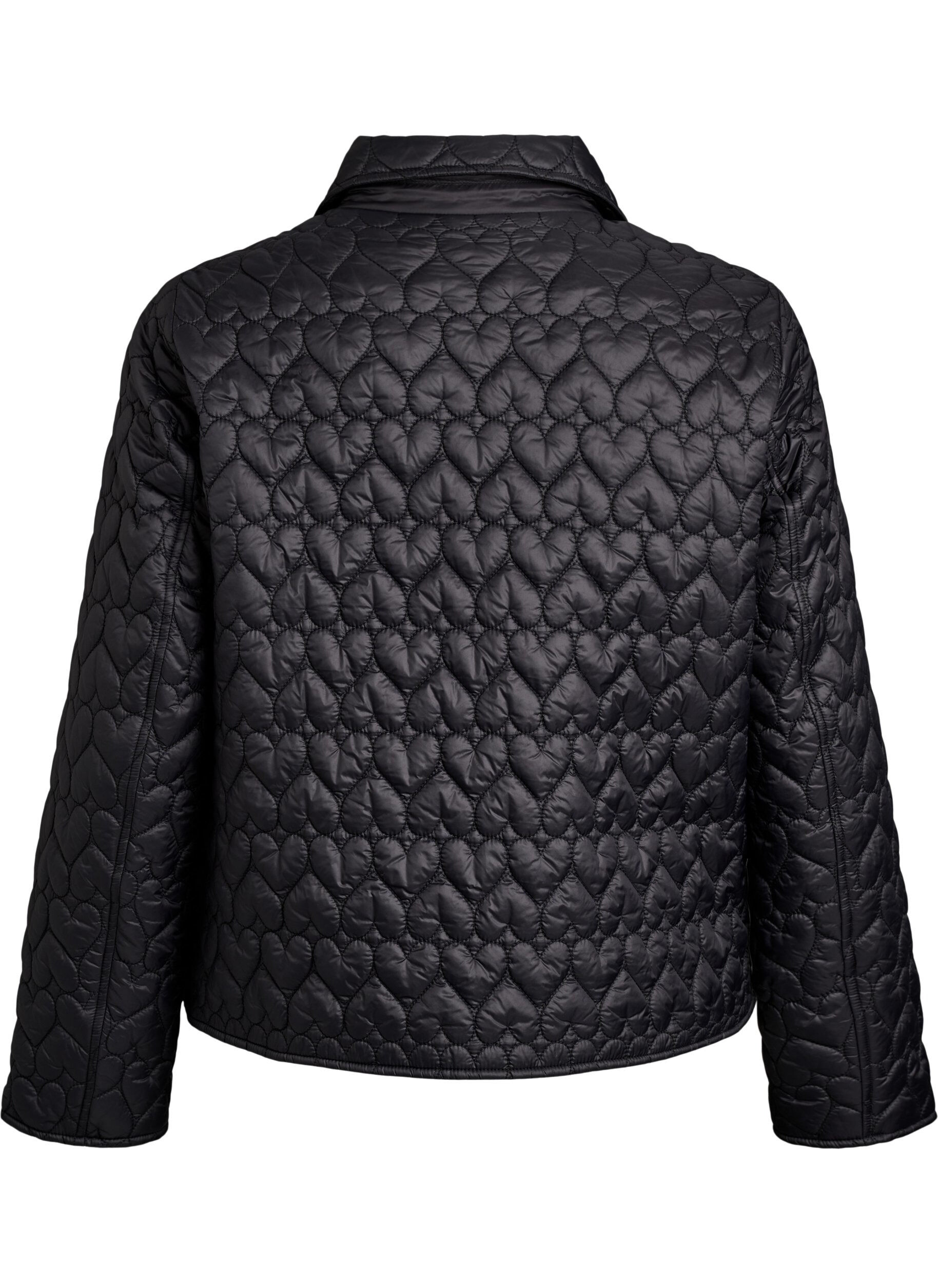 ZizziL&auml;tt vadderad jacka med dekorativ quiltning, Svart, Packshot image number 1