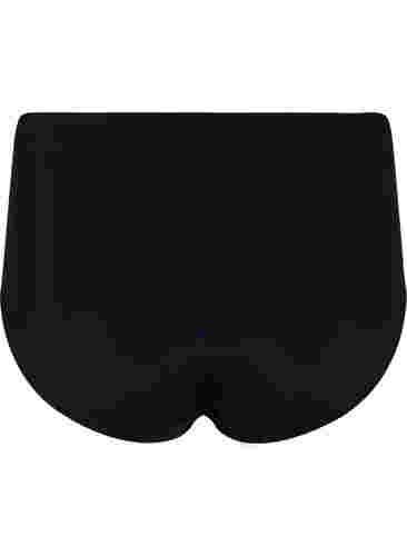 Bikinitrosa med hög midja och snörning, Black, Packshot image number 1