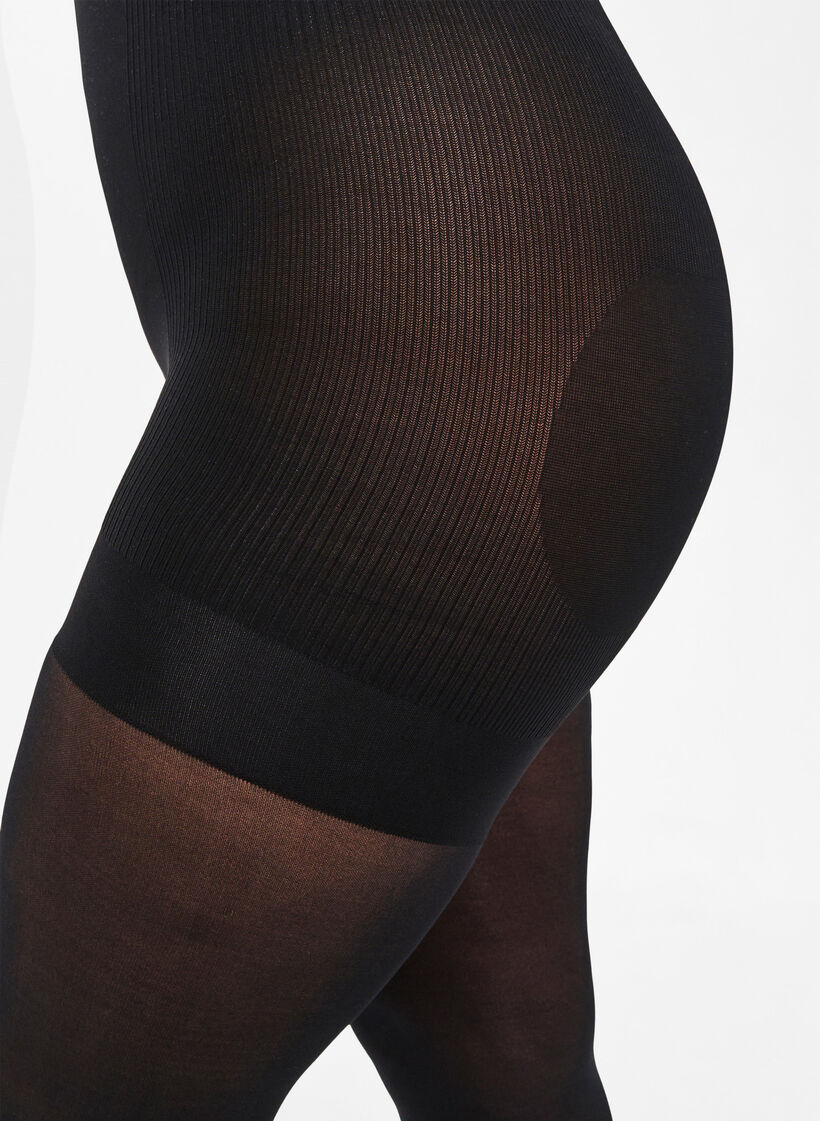 Strumpbyxor med 40 denier och push-up-effekt, Svart, Model image number 2