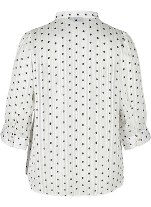 Mönstrad skjorta med 3/4 ärmar, Snow White Dot, Packshot image number 1