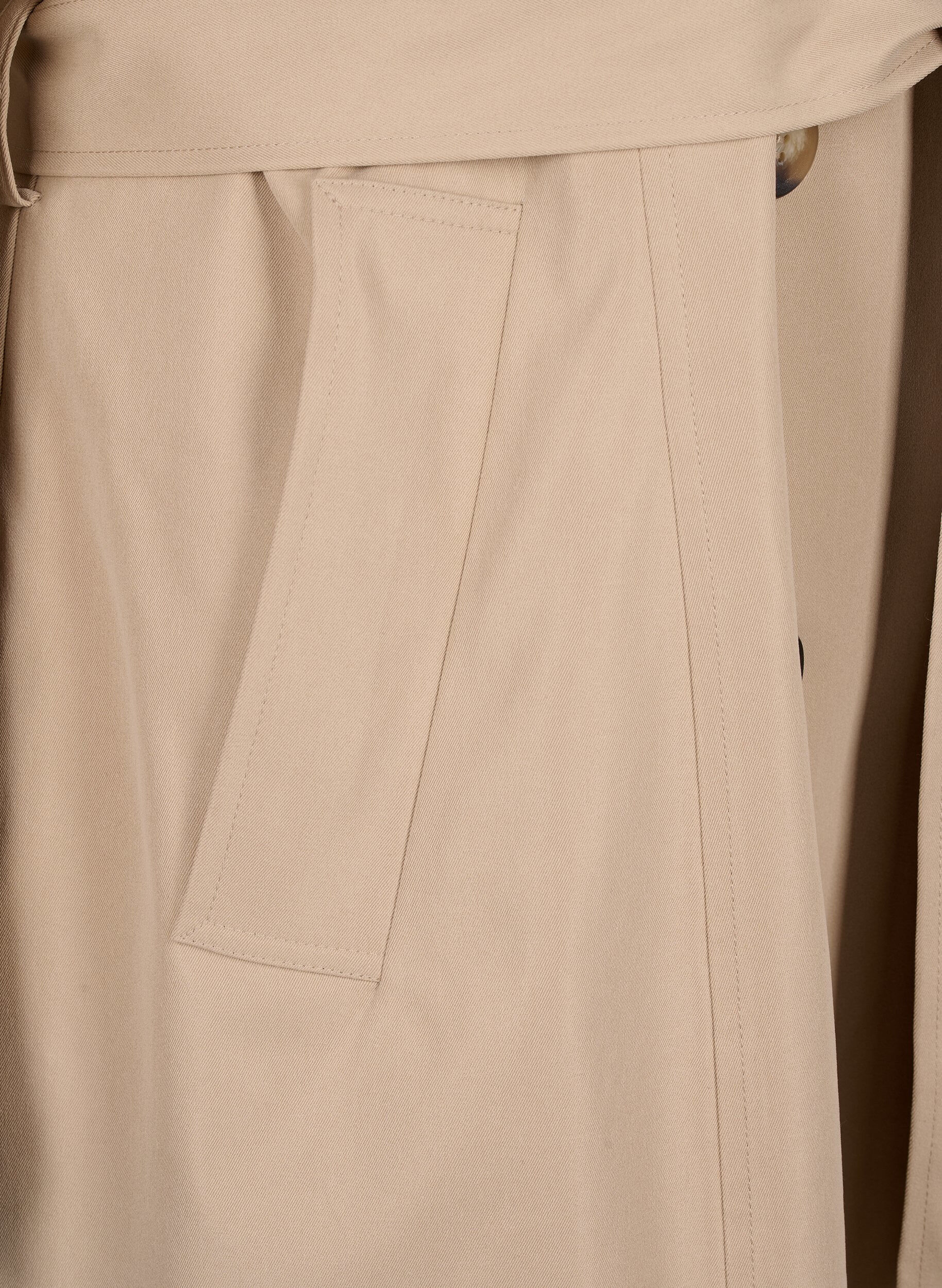Zizzi Trenchcoat med fickor och sk&auml;rp, Nomad, Packshot image number 3