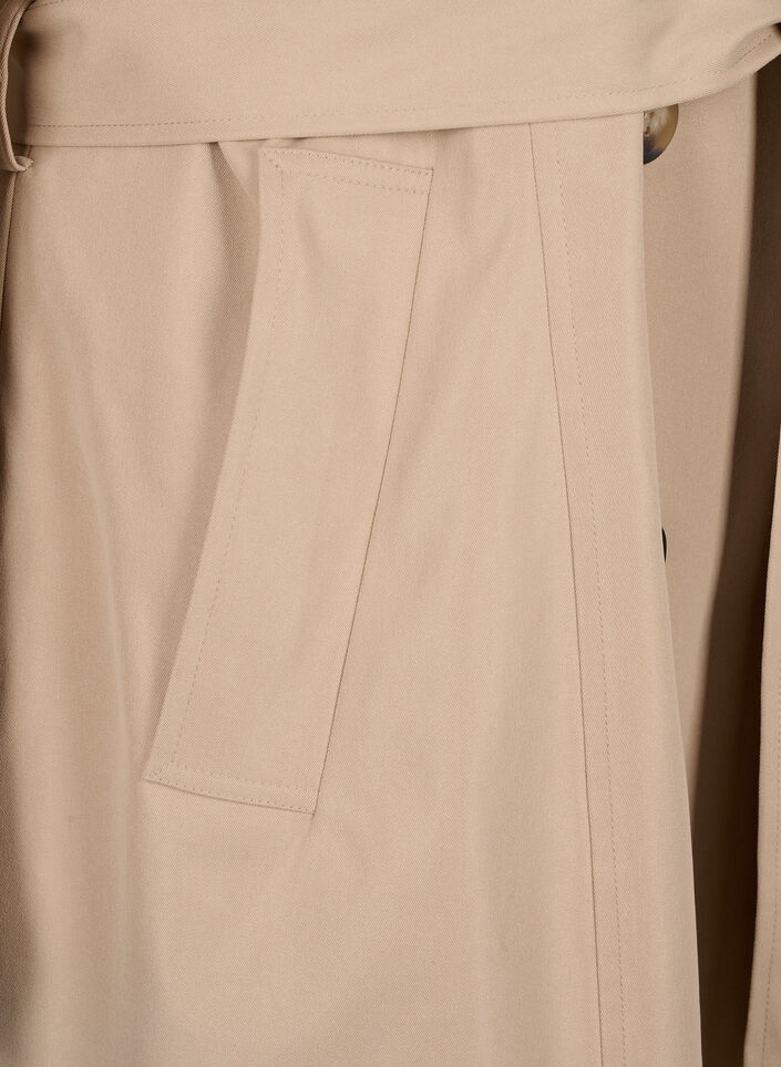 Trenchcoat med fickor och skärp, Nomad, Packshot image number 3