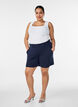 Shorts med fickor och l&ouml;s passform, Bl&aring;, Model image number 1