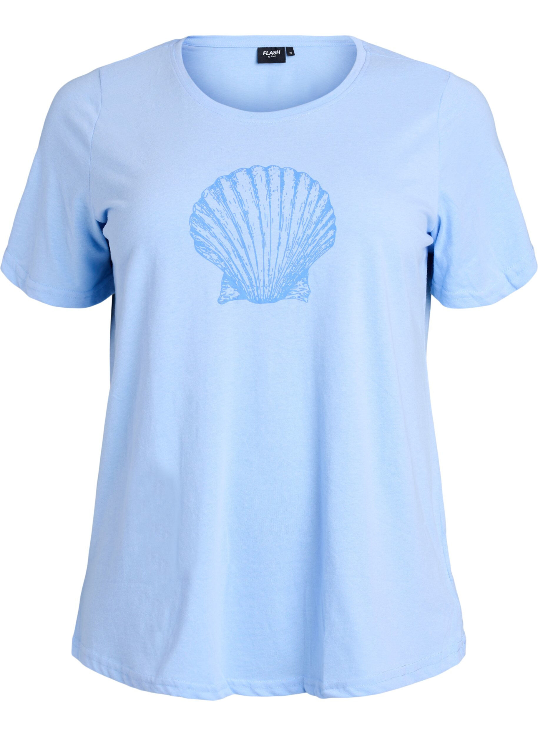 Zizzi FLASH - T-shirt med tryck, Bl&aring;, Packshot image number 0