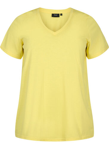 Kortärmad t-shirt med v-hals, Illuminating, Packshot image number 0