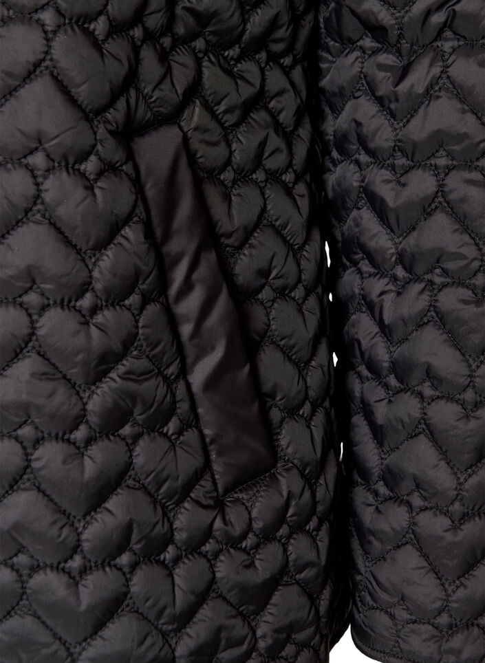 L&auml;tt vadderad jacka med dekorativ quiltning, Svart, Packshot image number 3