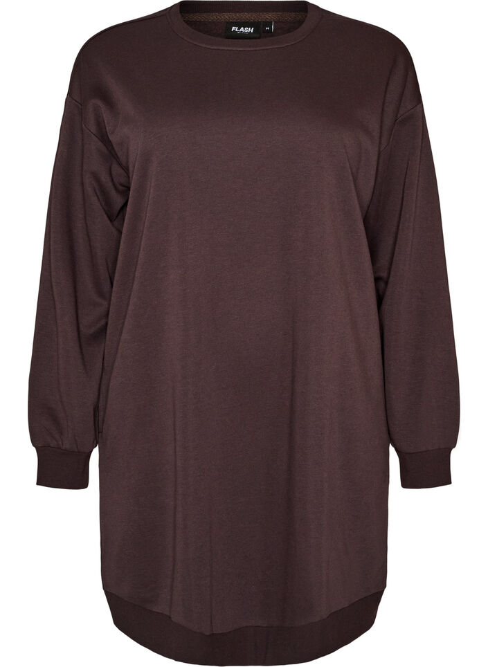 L&ouml;s sweatshirtkl&auml;nning med fickor, Brun, Packshot image number 0