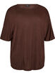 L&ouml;s t-shirt i viskosjersey, Brun, Packshot image number 0