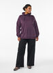 Sweatshirt med h&ouml;g krage och fickor, Lila, Model image number 1