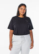 Sportig t-shirt i ekologisk bomull, Svart, Model image number 0