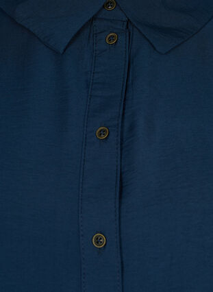 Skjortklänning i viskos med volangkant, Navy Blazer, Packshot image number 2