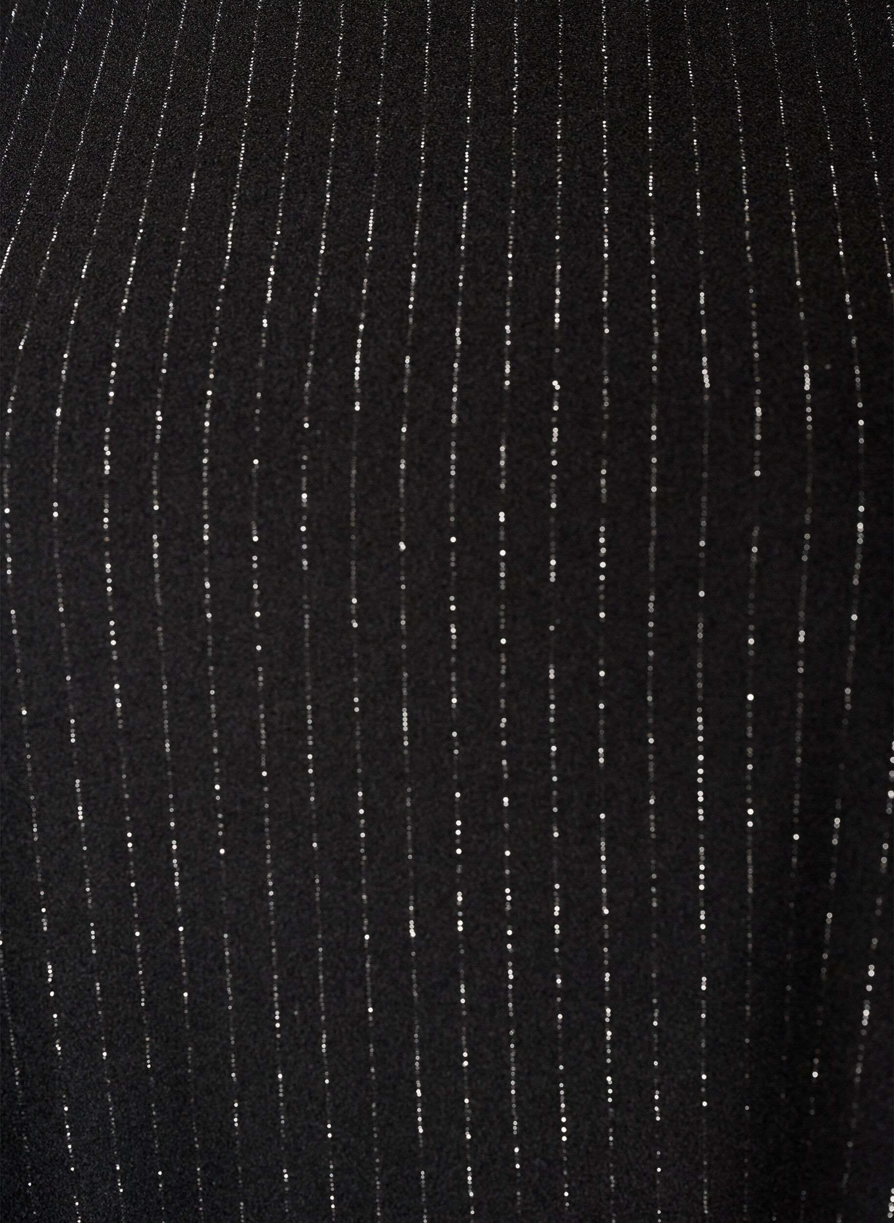 ZizziPeplumblus med glitterr&auml;nder, Svart, Packshot image number 2