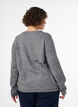 Cardigan med knappar och rundad framtill, Gr&aring;, Model image number 2