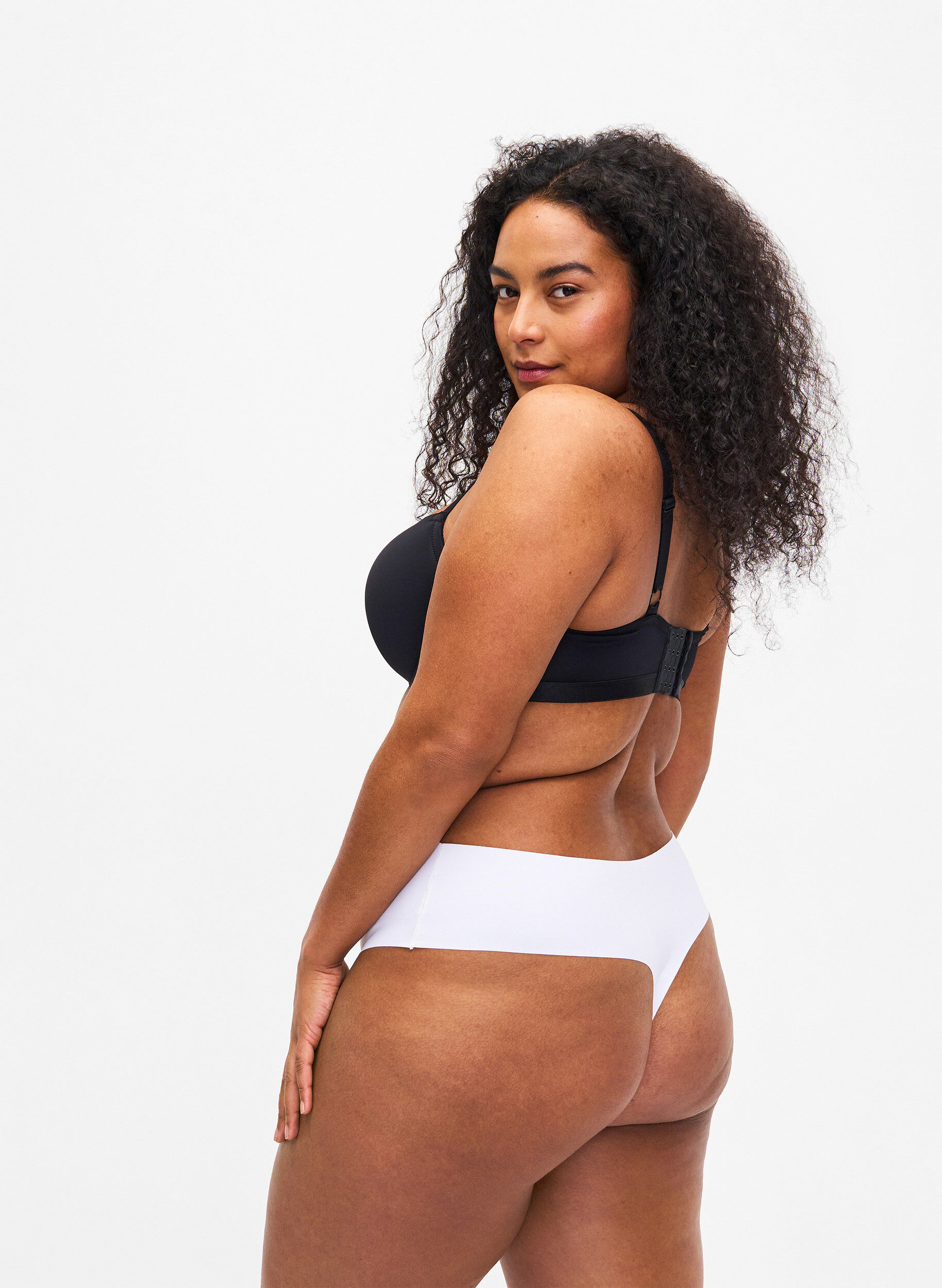 Zizzi 1-pack invisible g-string, Vit, Model image number 1