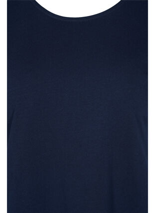 Randig t-shirt i bomull, Night Sky Solid, Packshot image number 2