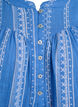 Blus med broderat mönster, Blå, Packshot image number 2