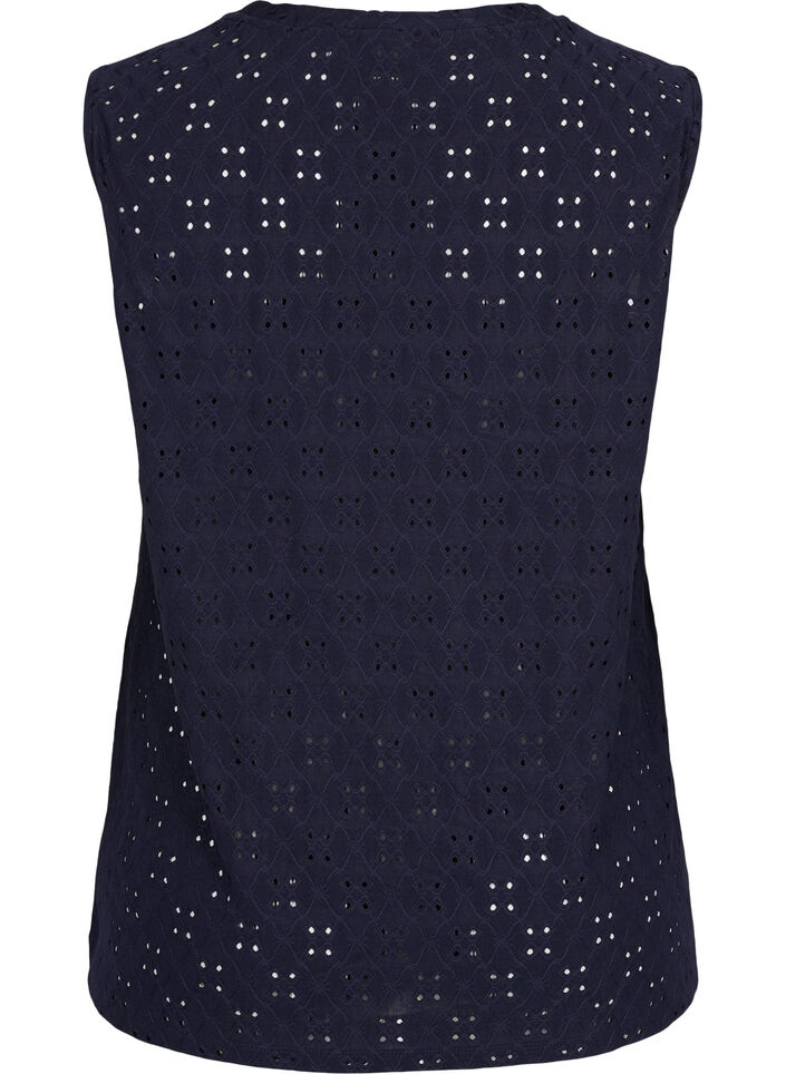 Topp med broderi anglaise, Night Sky, Packshot image number 1