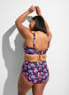 Bikinitrosa med h&ouml;g midja och m&ouml;nster, Lila, Model image number 1