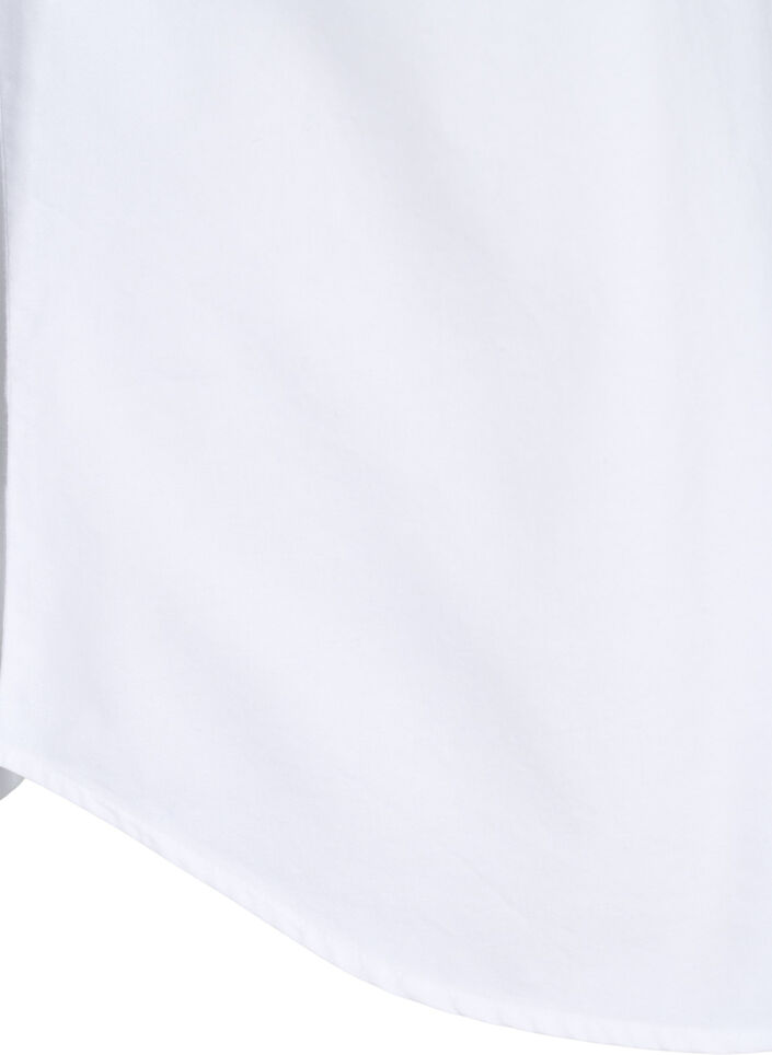 Långärmad bomullsskjorta, Vit, Packshot image number 3