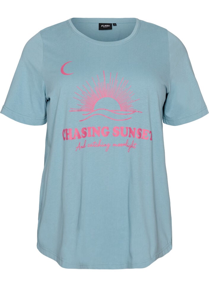 T-shirt med tryck, Bl&aring;, Packshot image number 0