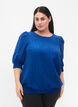 Smockblus med lyocell (TENCEL™), Strong Blue, Model image number 0