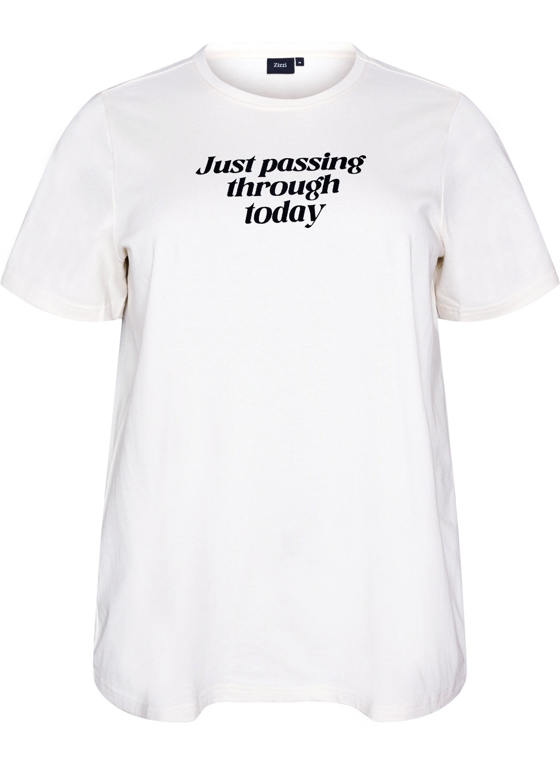 T-shirt i bomull med texttryck