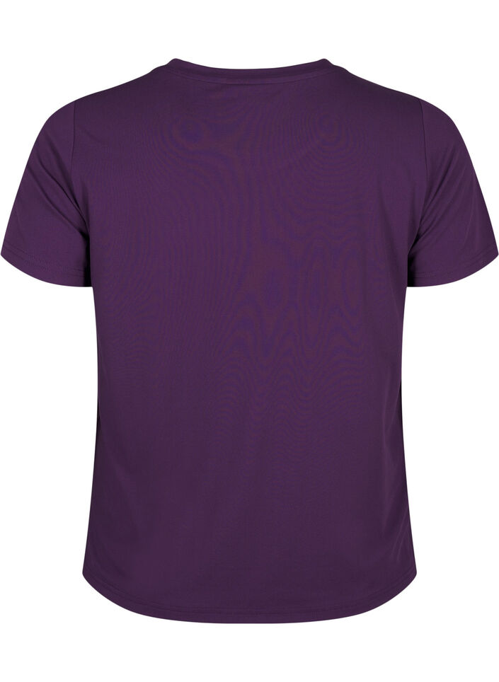 Tränings-T-shirt med smal passform och rund hals, Purple Pennant, Packshot image number 1