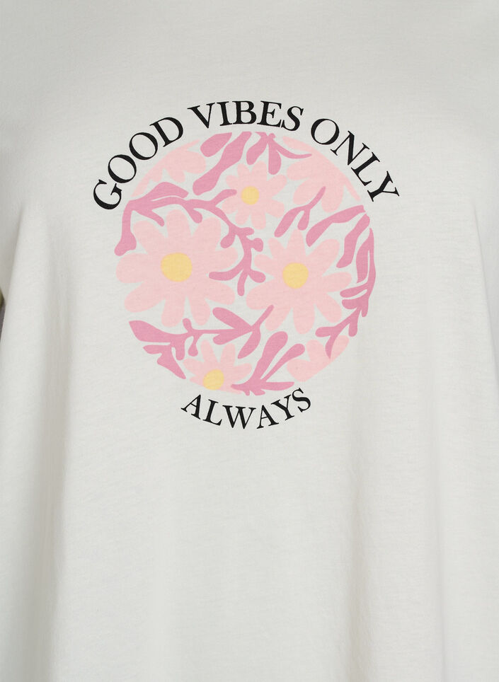 T-shirt med tryck, Vanilla, Packshot image number 2