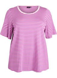 T-shirt i TENCEL&trade; Lyocell med r&auml;nder, Lila